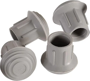 Walker and Cane Replacement Tips for Stability, 1 Inch, Gray, 4 Count - Picture 1 of 12