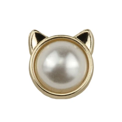12mm Metal Button Cat-shaped Button Pearl Button Clothing DIY Decorative Buttons - Image 1 of 4