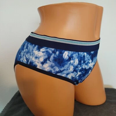 LANE BRYANT CACIQUE BANDA ANCHA ALGODÓN HIPSTER 18/20 PANTY PLUS AZUL TIE DYE Foto 1 de 4