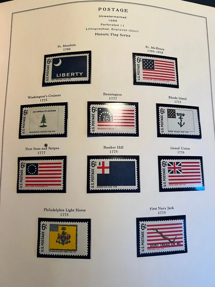 US Stamps Scott 1345-54 6c Historic Flag Series set of 10 M/NH - Image 1 of 1