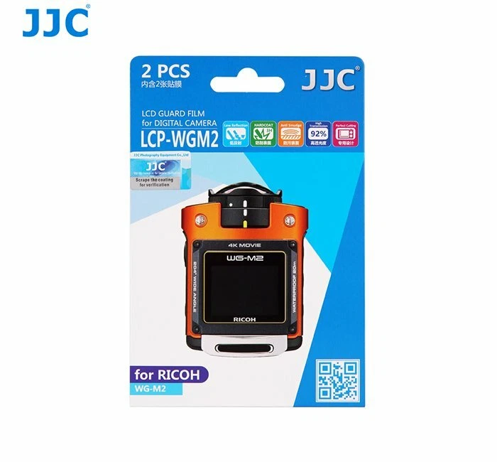 JJC LCP-WGM2 LCD Screen Protector Protection Guard Film for Ricoh WG-M2  camera - Image 1 of 4