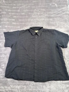 Island Passport Black Short Sleeve Button-Up Shirt - Men's XXXL Casual Beachwear - Picture 1 of 11