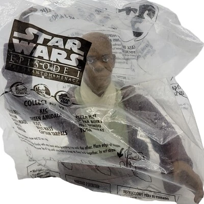 Star Wars Mace Windu Cup Topper 1999 Episodio 1 Phantom Menace Pizza Hut Coleccionar Foto 1 de 4