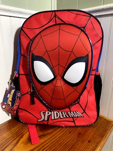NEW! Spiderman 16" School backpack 3D molded front pocket - Picture 1 of 4