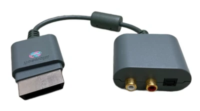 Official Genuine Microsoft XBOX 360 RCA Optical Audio Adapter AV Cable - Image 1 of 4