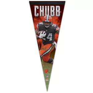 NICK CHUBB CLEVELAND BROWNS PREMIUM QUALITY PENNANT 12"X30" BANNER NFL LICENSED - Picture 1 of 1