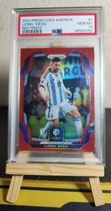 2024 Panini Prizm Copa America Lionel Messi Red Prizm /199 PSA 10 - Picture 1 of 1