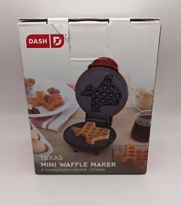 Dash Lonestar Mini Waffle Maker TEXAS 4 in. Nonstick, Red - Picture 1 of 7