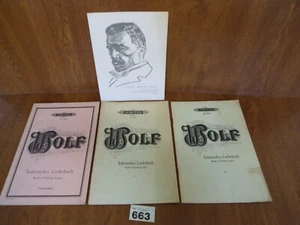 HUGO WOLF 3 Italian Songbooks - Edition Peters Scores - Picture 1 of 22