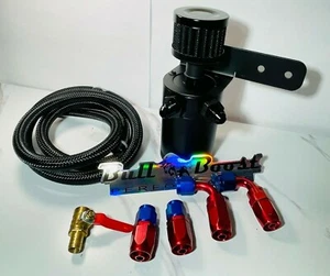 Lata de captura de aceite de rendimiento universal 2 puertos -6 AN + kit de soporte de montaje - Imagen 1 de 4
