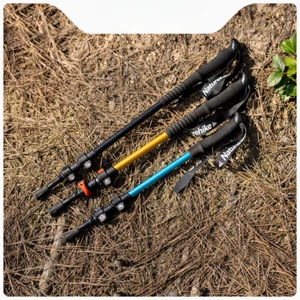 Bastones de trekking de aleación de aluminio para exteriores bastones ajustables bastones para caminar nuevos - Imagen 1 de 20