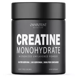 Pure Creatine Monohydrate 500 Gram Powder (Micronized) - 100 Servings - Picture 1 of 3