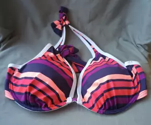Sujetador de bikini acolchado a rayas multicolor Lascana For Venus talla D - Imagen 1 de 8