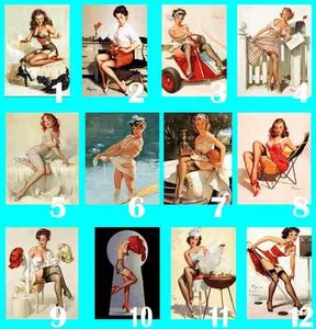 PIN UP GIRL DECAL STICKER RETRO VINTAGE HOT ROD MANCAVE BEER BAR FRIDGE RAT ROD - Bild 1 von 1