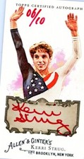 2008 Topps Allen & Ginter Mini Red Ink Autograph #AGA-KS Kerri Strug #06/10
