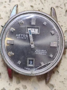 Vintage AETOS Geneve Automatic Watch - Mens Elegant 23 jewels 37mm working - Picture 1 of 7