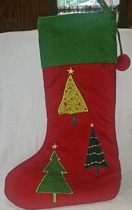 Etikett gesteppter Weihnachtsbaum bauschig 100 Baumwolle Weihnachtsstrumpf neu 16" KOSTENLOSER VERSAND - Bild 1 von 7