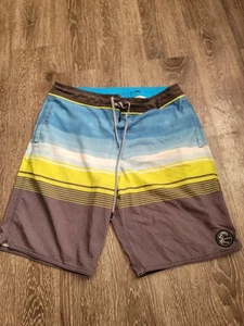 Oneill Badehose Herren 32 Mehrfarbig Kordelzug Strand Küste Taschen - Bild 1 von 6