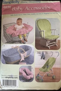 Simplicity Home Decorating pattern 4636 Baby Accessories various covers uncut - Picture 1 of 2