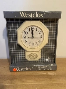 New Vintage Retro Westclox Kitchen Plastic Wall Clock Battery Operated - Picture 1 of 4