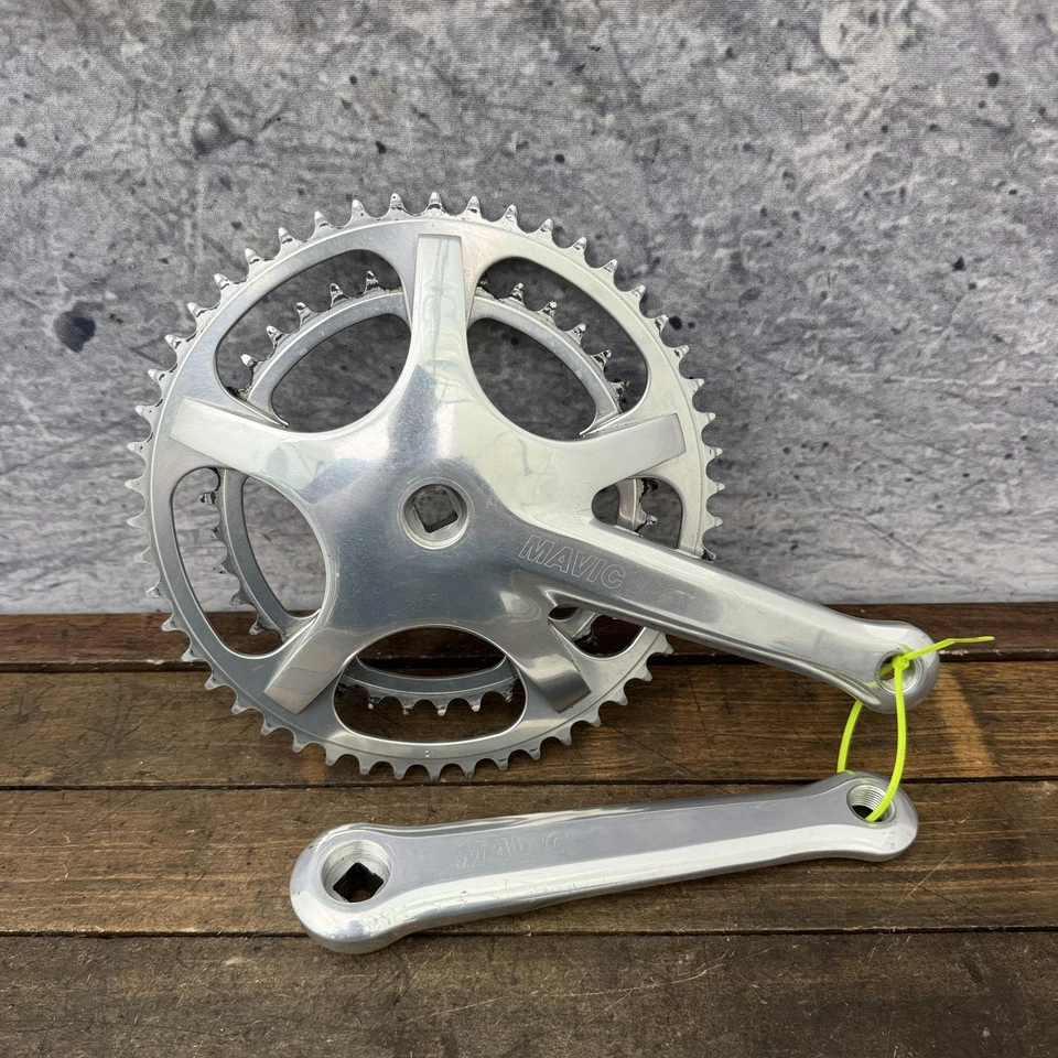 Juego de bielas vintage Mavic Star Fish 172,5 50/39T bielas cuadradas cónicas Francia Foto 1 de 4