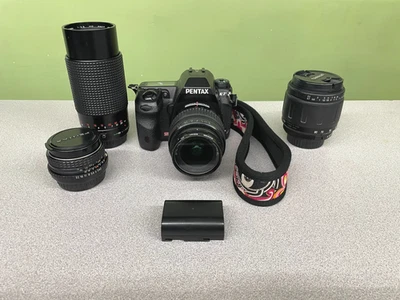 PENTAX K-7 DSLR DIGITAL CAMERA 14.6MP BUNDLE SET W/ 4 CAMERA LENSES - image 1 of 4