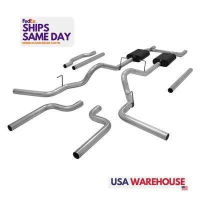 Flowmaster 17742, Kit Fits A/T Exhaust System 73-87 GM C10 P/U Steel Natural  - Image 1 of 4