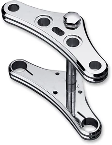 ACCUTRONIX TWG41-EC Triple Tree - 41 mm - Chrome - Raked 0° - Elite Radius - Picture 1 of 2