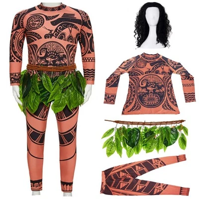 Maui Tatuaje Camiseta/Pantalones Halloween Juegos con disfraces Disfraz Adulto para Hombre y Mujer... Foto 1 de 4