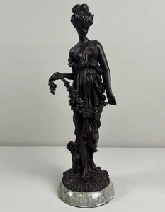 Persephone Greek Mythology HEAVY Bronze Sculpture Statue Vintage Figure - Picture 1 of 9