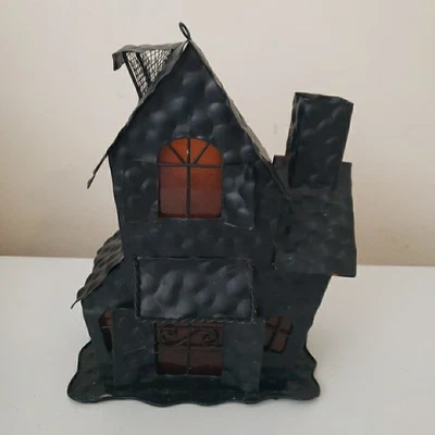 Spooky 黑色金属屋灯饰蜡烛灯万圣节装饰  — 第 1/4 张图片