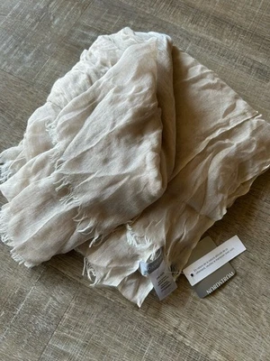 Nordstrom Modal Seda Envolvente Flecos Bufanda OS Lujo 40x79 Playa Ligera NUEVO Foto 1 de 4