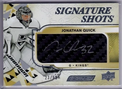 2023-24 Upper Deck Engrained Jonathan Quick Signature Shots Card SS-JQ - Image 1 of 2