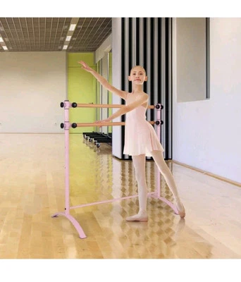 Barra de balé dupla portátil independente 4 pés ajustável barra de equilíbrio de altura 4  - Imagem 1 de 2