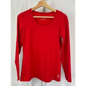 SNOW ANGEL Mujer Manga Larga Capa Base Top Cuello Redondo Rojo Talla M - Imagen 1 de 7