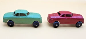 Vintage 1950's Manoil Pair of 2.75" Diecast Coupes. Nice Original Paint - Picture 1 of 5