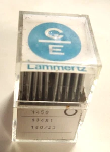 Agujas de máquina de coser Lammertz 1400 134x1 160/23 caja 100 piezas NUEVA - Imagen 1 de 2