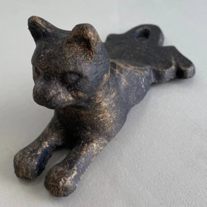 Cast Iron Cat Door Stopper Bronze Finish For Charity - Picture 1 of 7