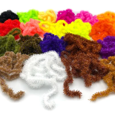 UV FLEXI SQUISHENILLE - Hareline Fly Tying Chenille - Micro Small Medium Large - Image 1 of 2