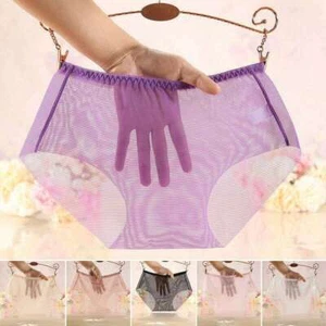 Women See Through Mesh Panties Sheer Briefs Knickers Lingerie Sexy Underwear - Picture 1 of 17