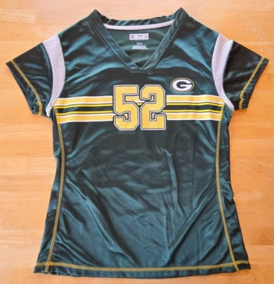 Ropa del equipo de la NFL para mujer Top pequeño Green Bay Packers 52 Matthews poliéster sedoso Foto 1 de 4