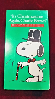 "It's Christmas Time Again, Charlie Brown" cartoon new factory sealed VHS Shell - Image 1 of 4