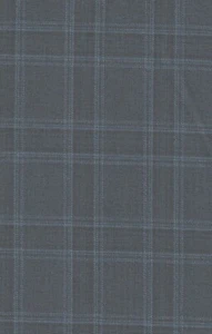 Dark Blue Suiting Fabric Plaid Windowpane Box Check Suit Pants Fabric 5 YARDS - Picture 1 of 1