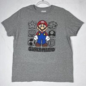 Super Mario Bros Nintendo Hybrid T-Shirt Größe L Unisex Grau - Bild 1 von 6