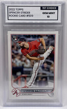 2022 Topps SPENCER STRIDER ROOKIE CARD #509 1st Choice Gem Mint 10 Graded