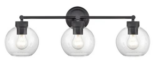Park Harbor PHVL3233MB Albury Matte Black 3 Light 25" Wide Bathroom Vanity Light - Image 1 of 1