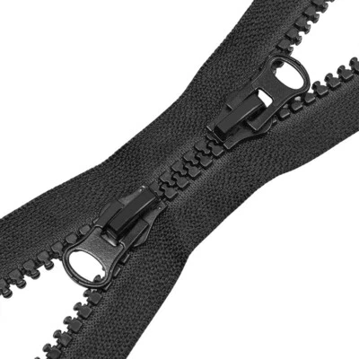 8# Single Double Slider Zips Long 50-100cm Zipper Open Ended DIY Clothing Sewing - Image 1 of 4