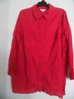 Women Isaac Mizrahi For Target Shirt Red Cotton Long Sleeve Sz 2X