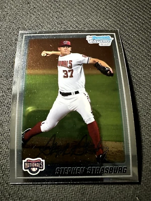 Bowman Chrome Prospects Stephen Strasburg 2010 #BCP 1 Nationals radiocontrol novato Foto 1 de 2