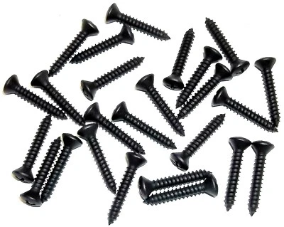 福特黑色内部装饰螺丝- #8 x 1 英寸长- #8 椭圆形头- 25 螺钉- #286 — 第 1/4 张图片